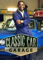classic car garage tv poster